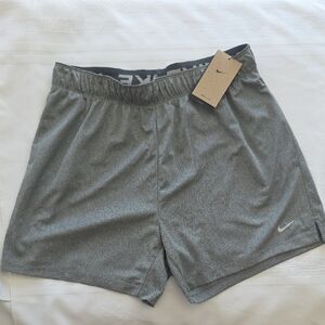 Nike Women's Heather Gray Athletic Shorts With Pockets New Size L